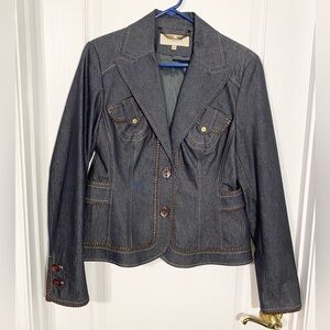 Vintage Y2K Karen Millen England Denim Blazer 10
